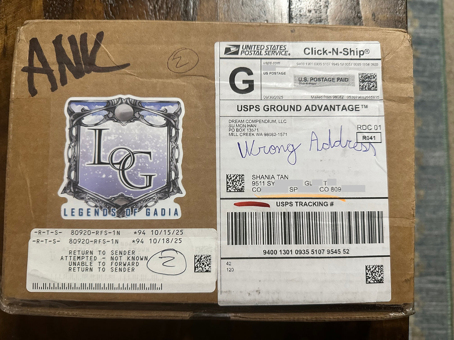 LoG Kickstarter Additional Shipping Charges