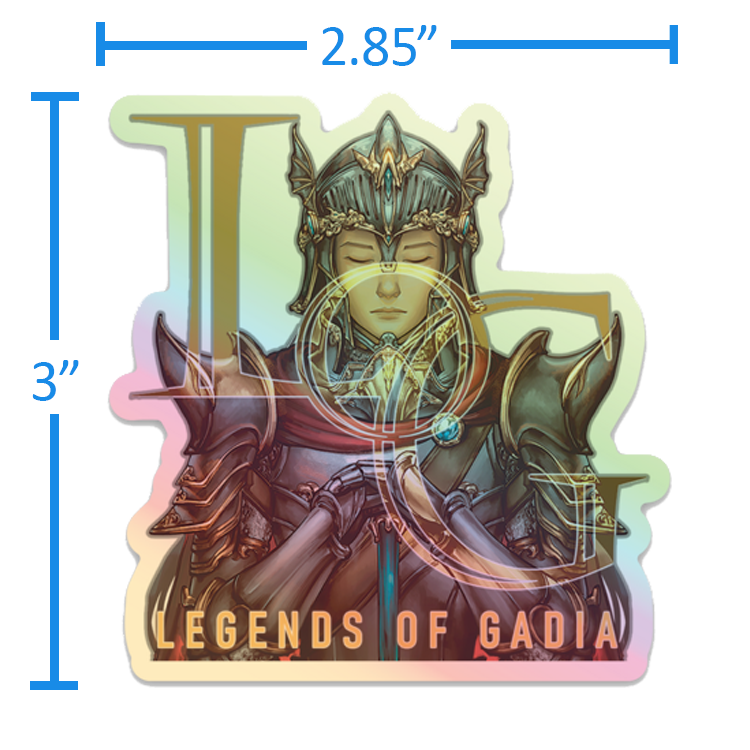 Legends of Gadia Holographic Knight Vinyl Sticker