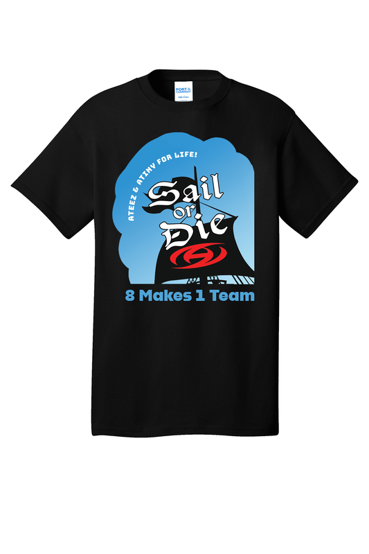 ATINY For Life "Sail or Die" ATEEZ Fan T-Shirt