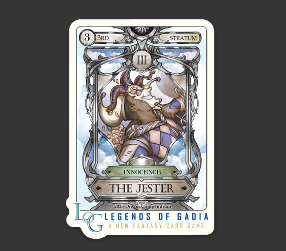 Legends of Gadia THE JESTER Vinyl Sticker
