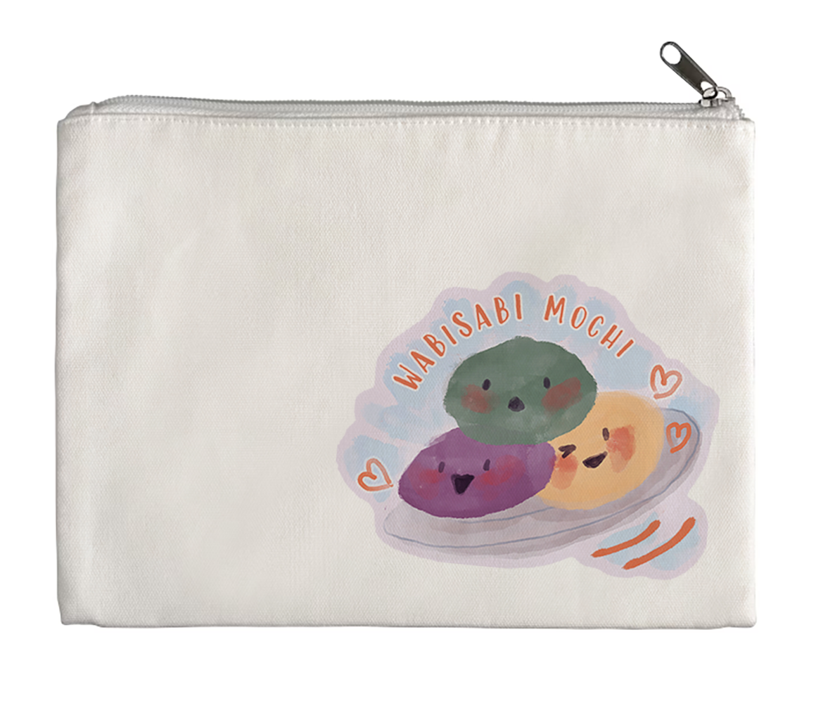 WabiSabi Mochi Large Zipper Pouch Pencil Case