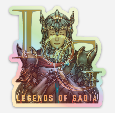Legends of Gadia Holographic Knight Vinyl Sticker