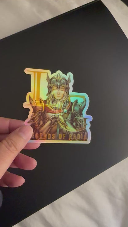 Legends of Gadia Holographic Knight Vinyl Sticker