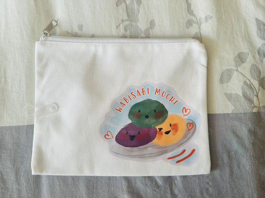 WabiSabi Mochi Large Zipper Pouch Pencil Case