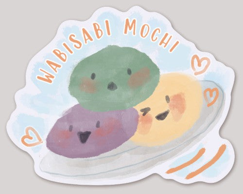 WabiSabi Mochi Vinyl Sticker (small)